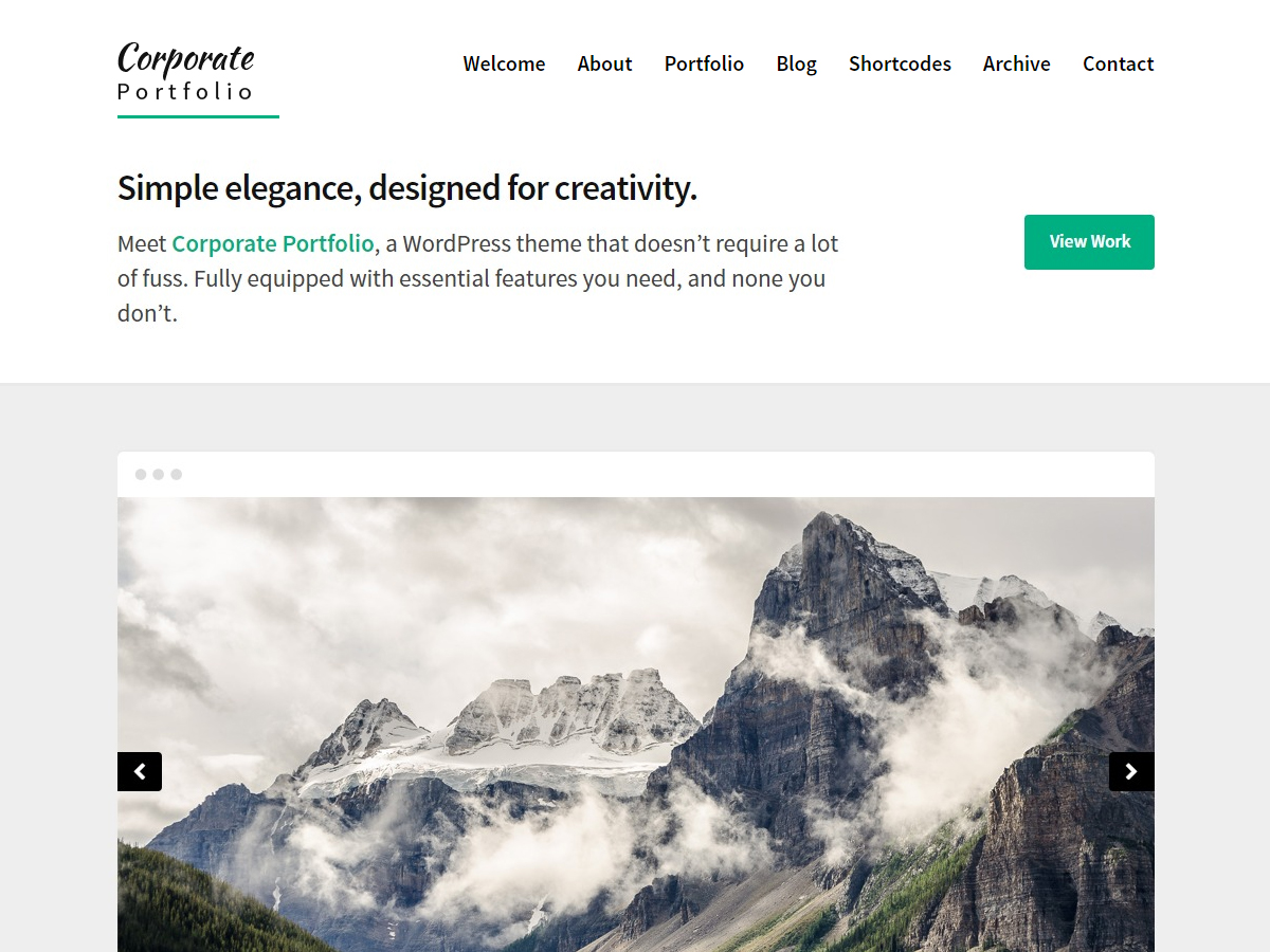Corporate Portfolio theme screenshot