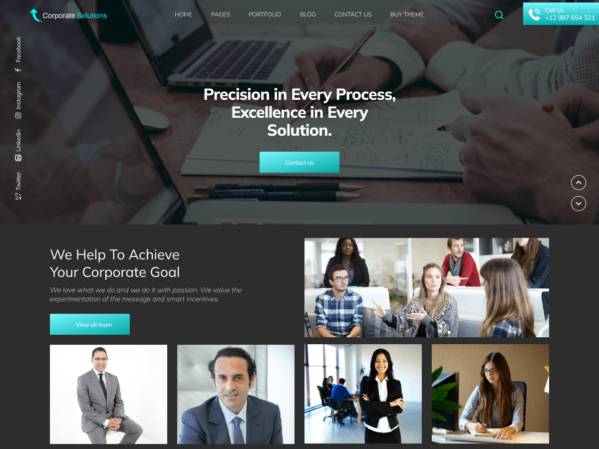 Corporate Solutions theme screenshot