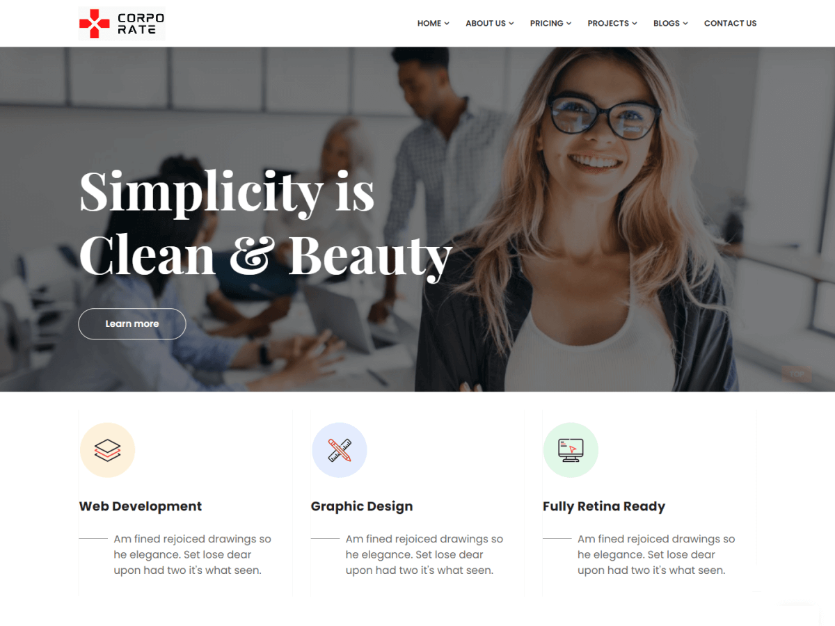 Corporate Techup theme screenshot