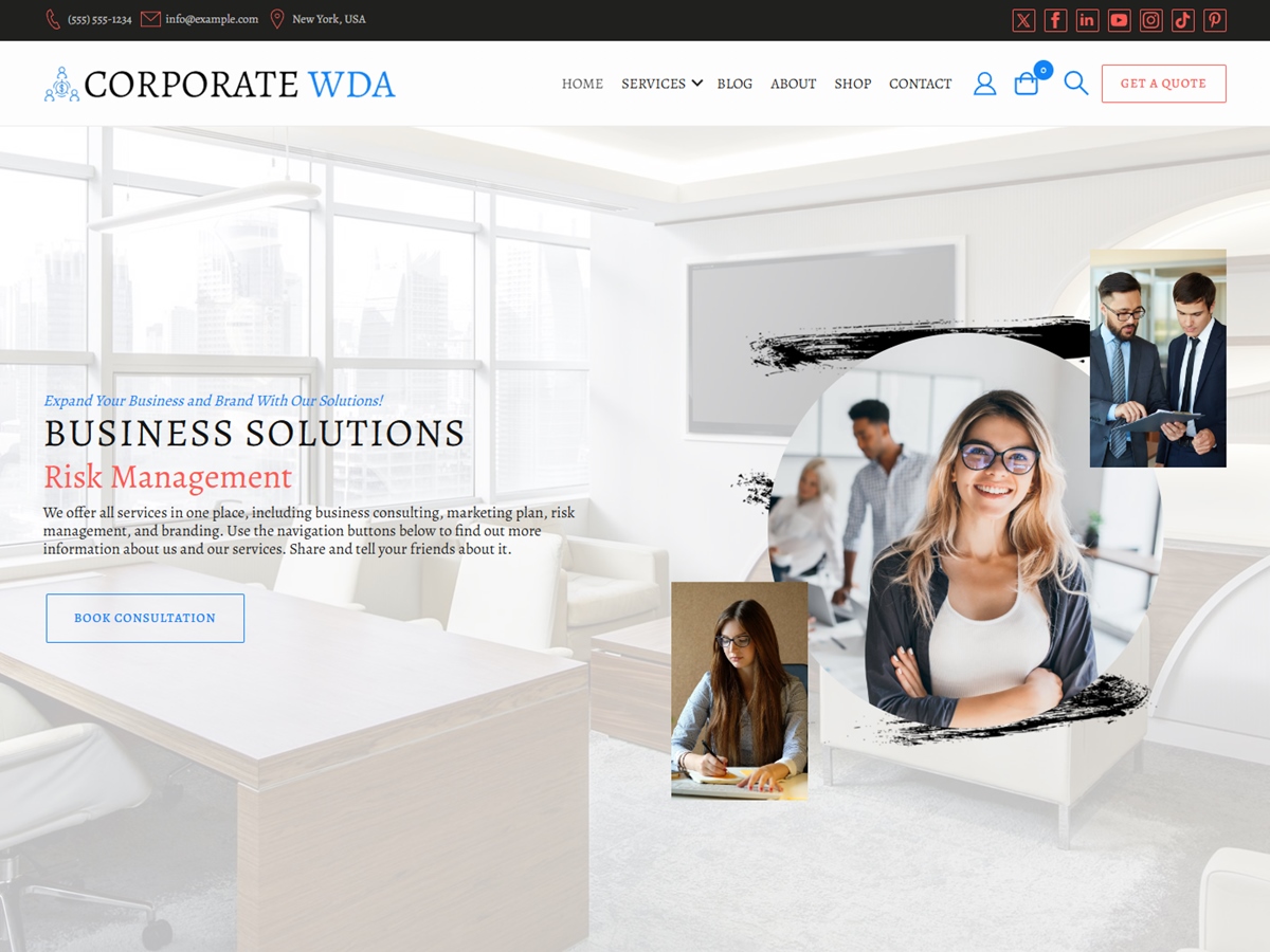 Corporate WDA theme screenshot