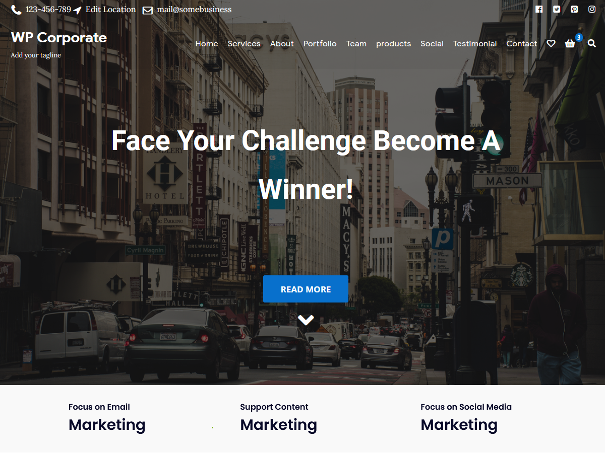 Corporate WP theme screenshot