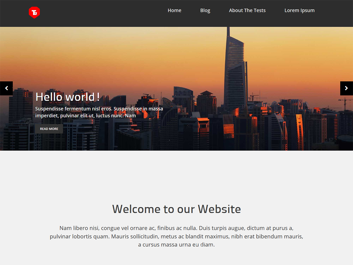 corporate zing theme screenshot