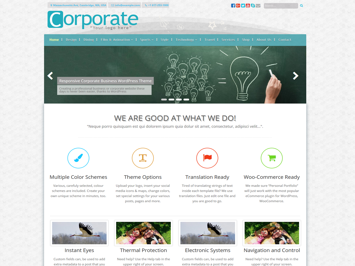 CorporateBusiness theme screenshot