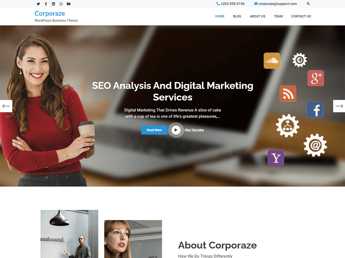 Corporaze theme screenshot