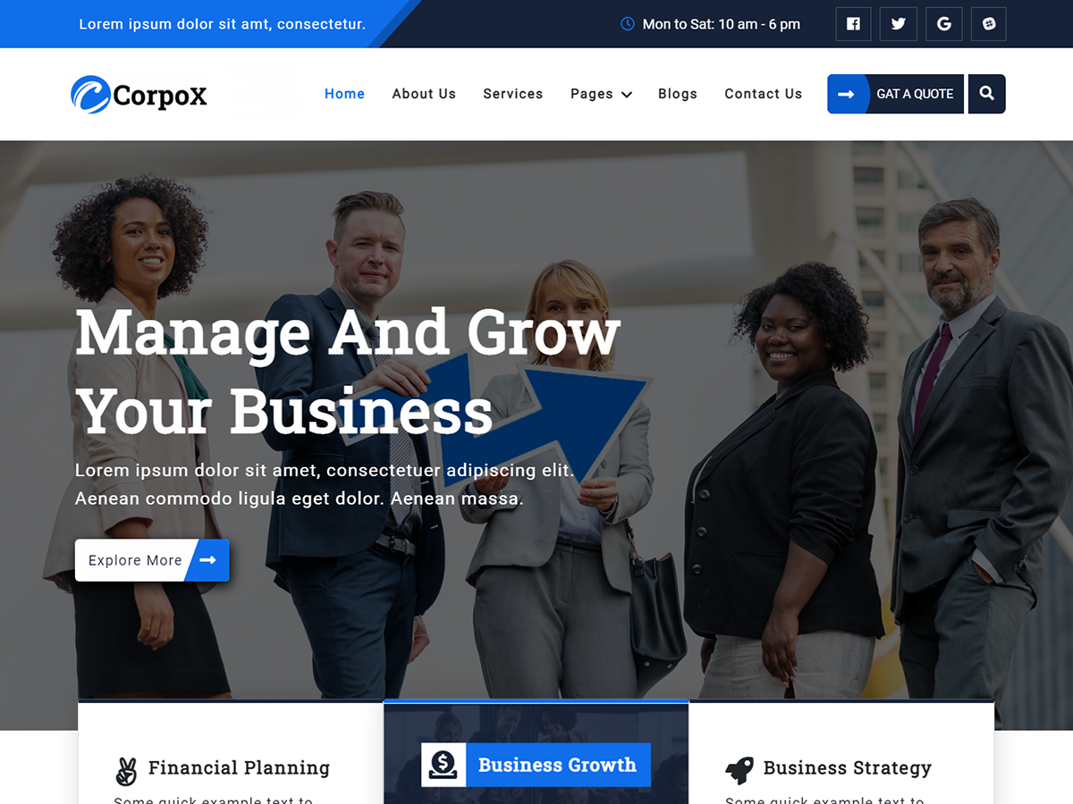 Corpox theme screenshot