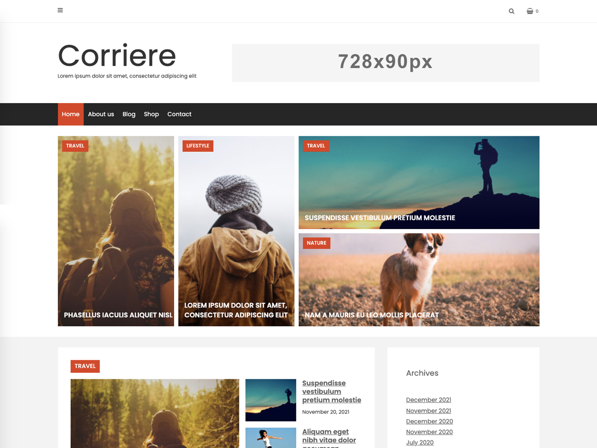 Corriere theme screenshot
