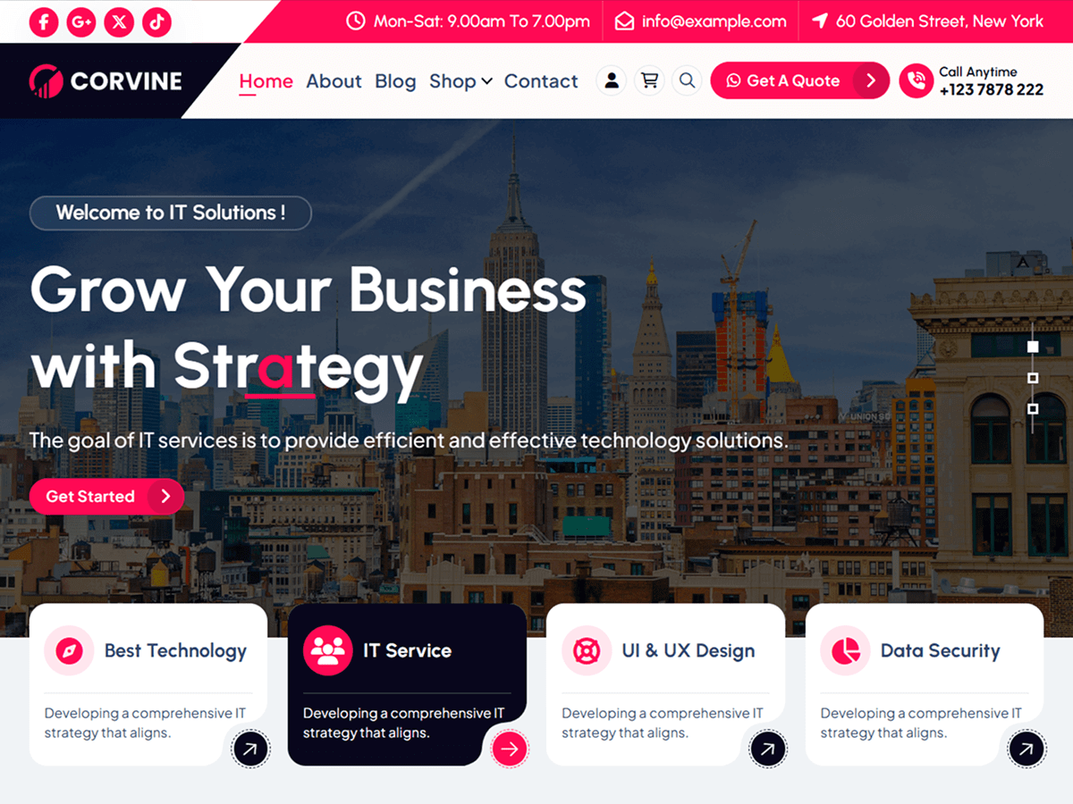 Corvine theme screenshot