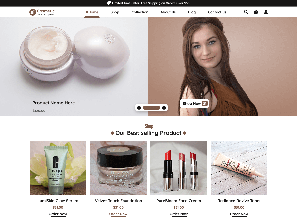 Cosmetics Shop theme screenshot