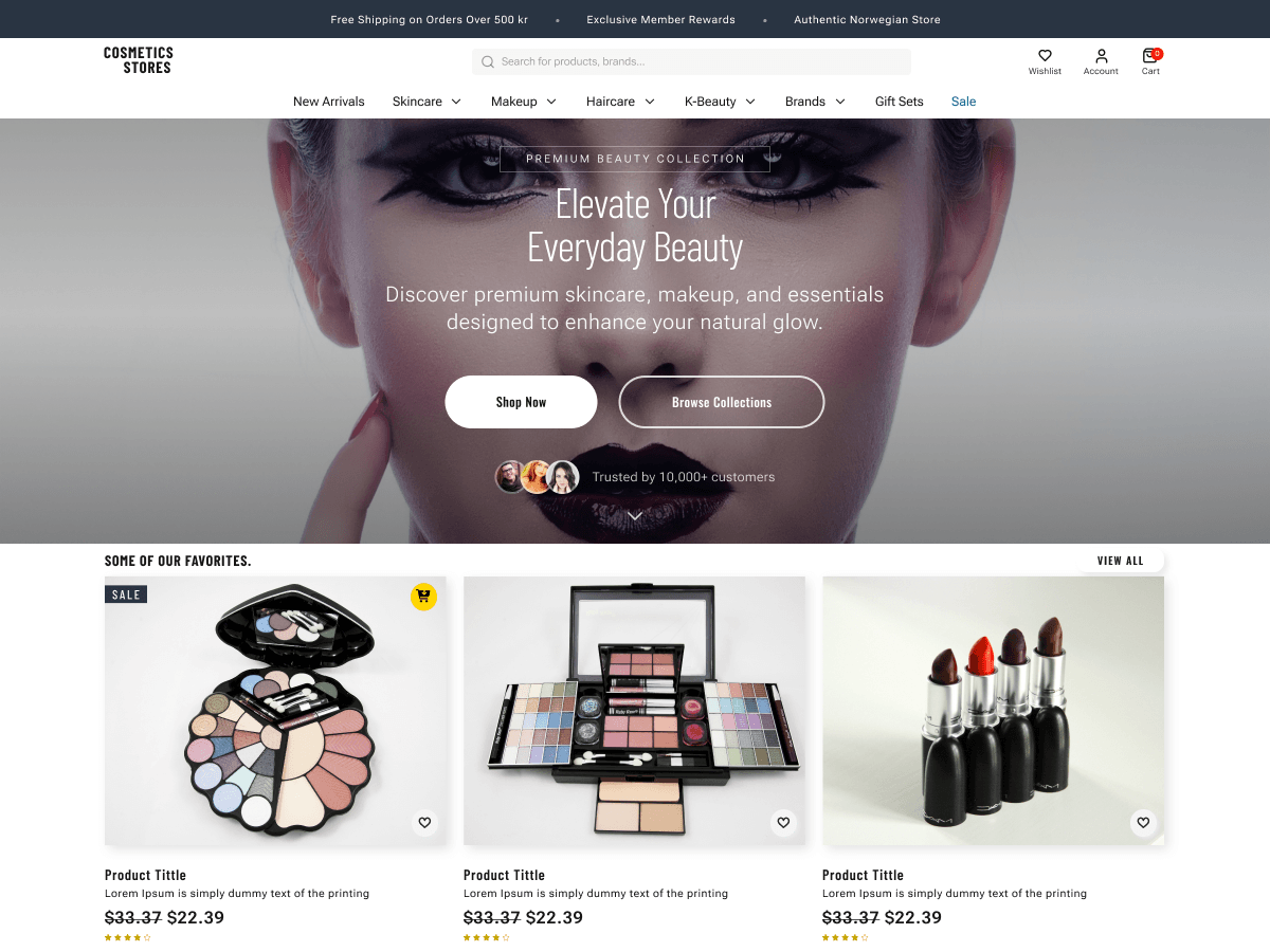 Cosmetics Stores theme screenshot
