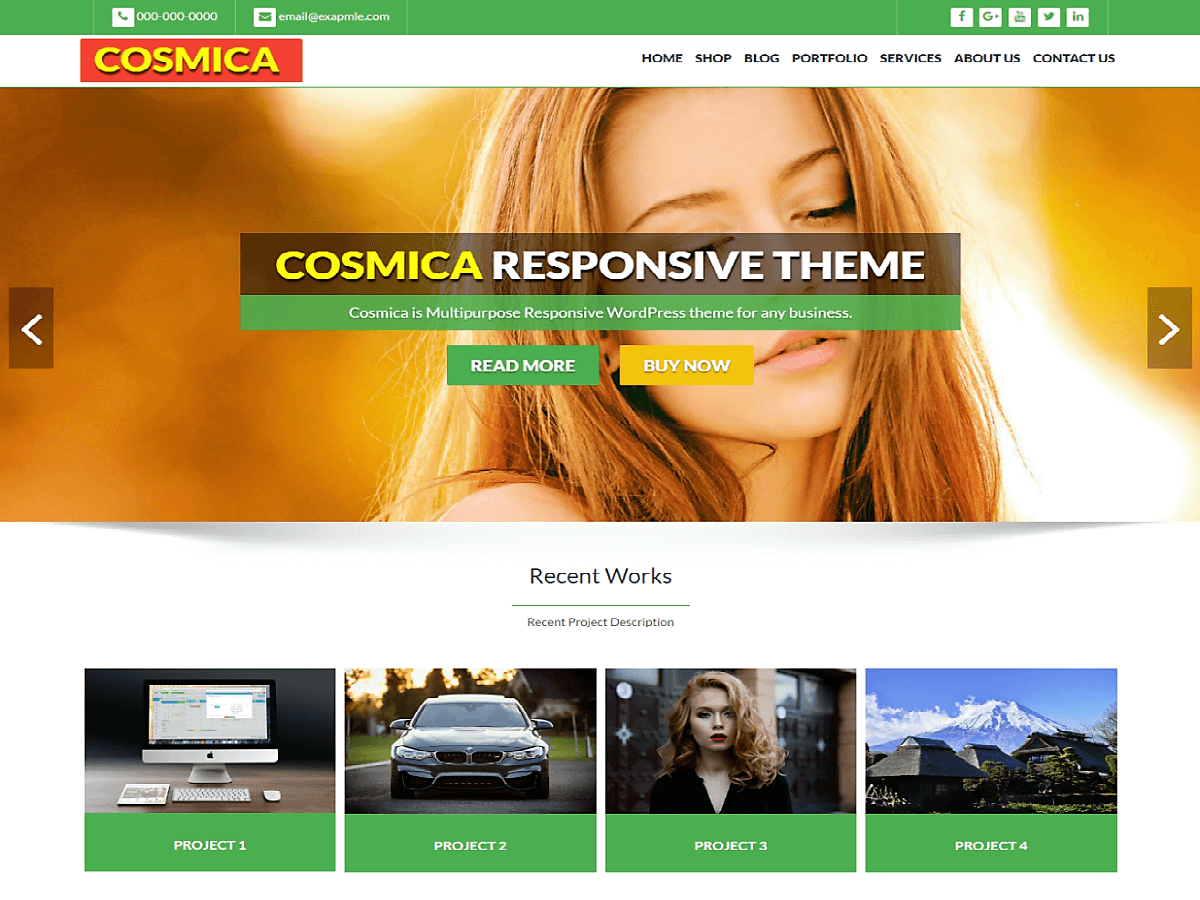 Cosmica Green theme screenshot