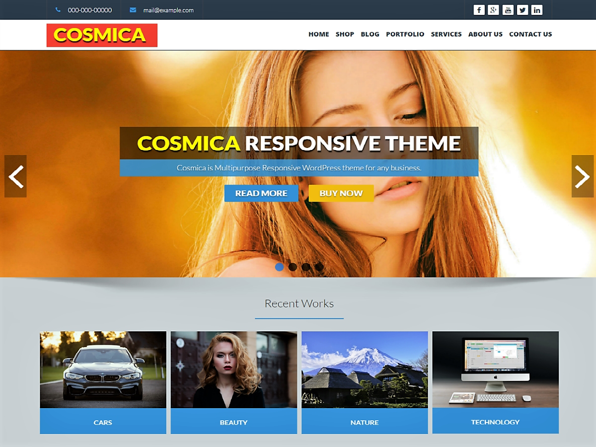 cosmica theme screenshot