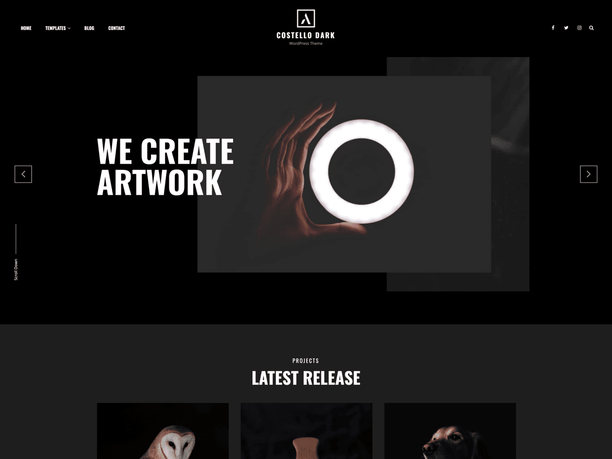 Costello Dark theme screenshot