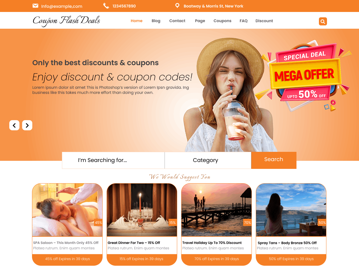 Coupon Flash Deals theme screenshot