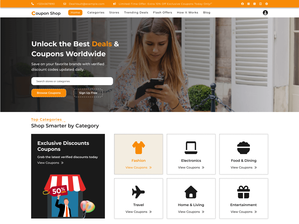 Coupon Shop theme screenshot