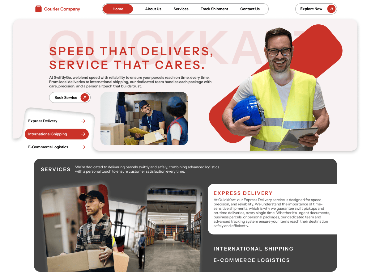 Courier Company theme screenshot