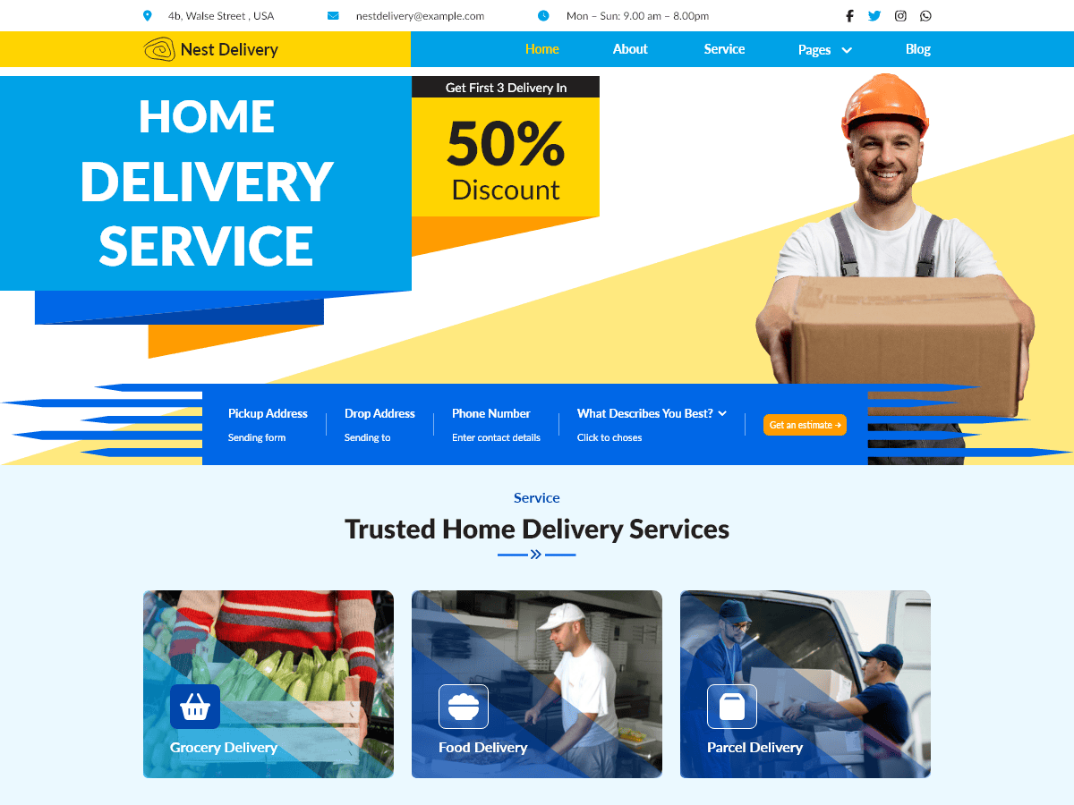 Courier Shipping theme screenshot