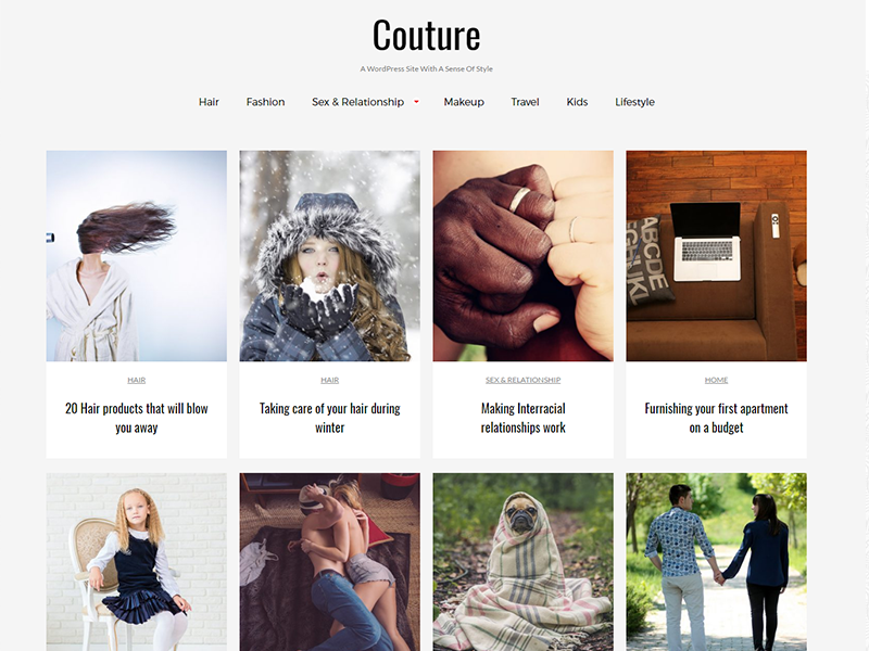 couture theme screenshot
