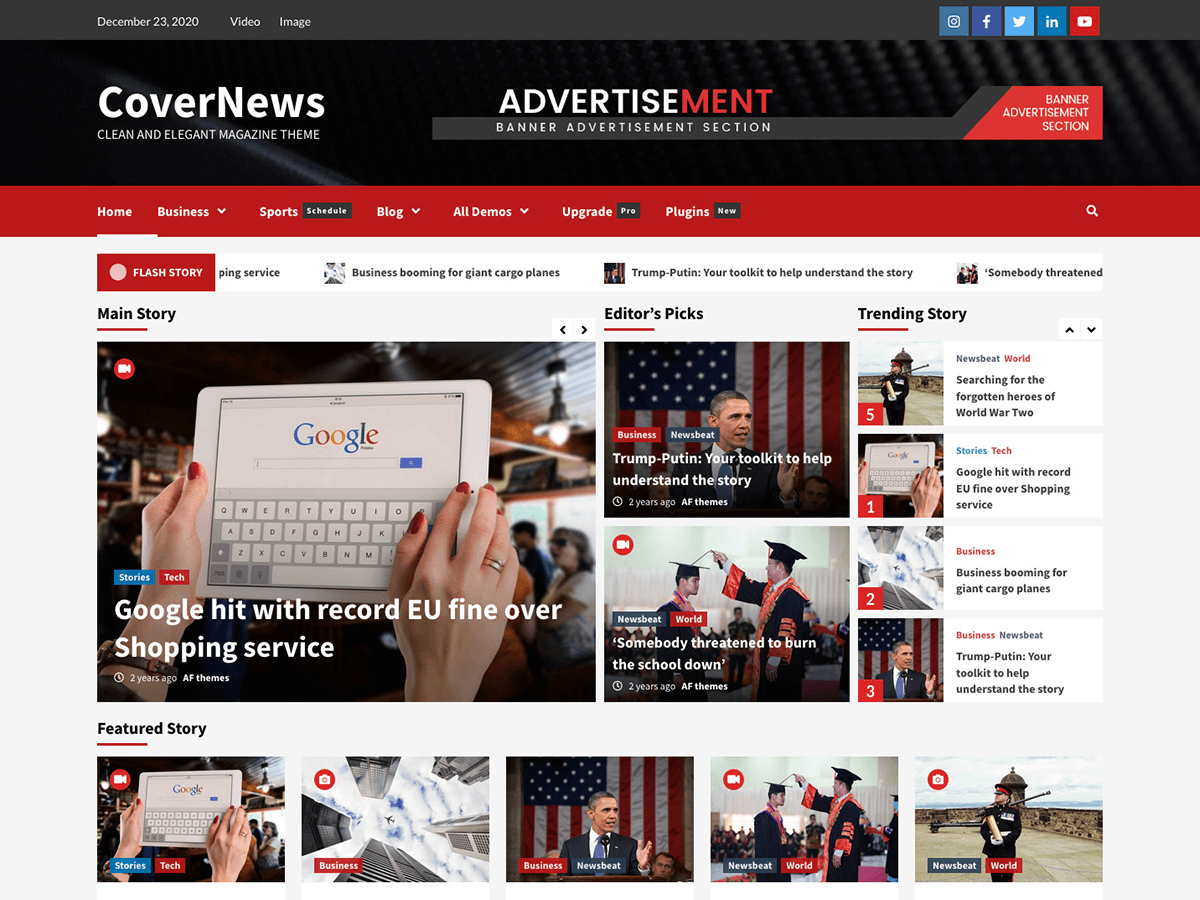 CoverNews theme screenshot
