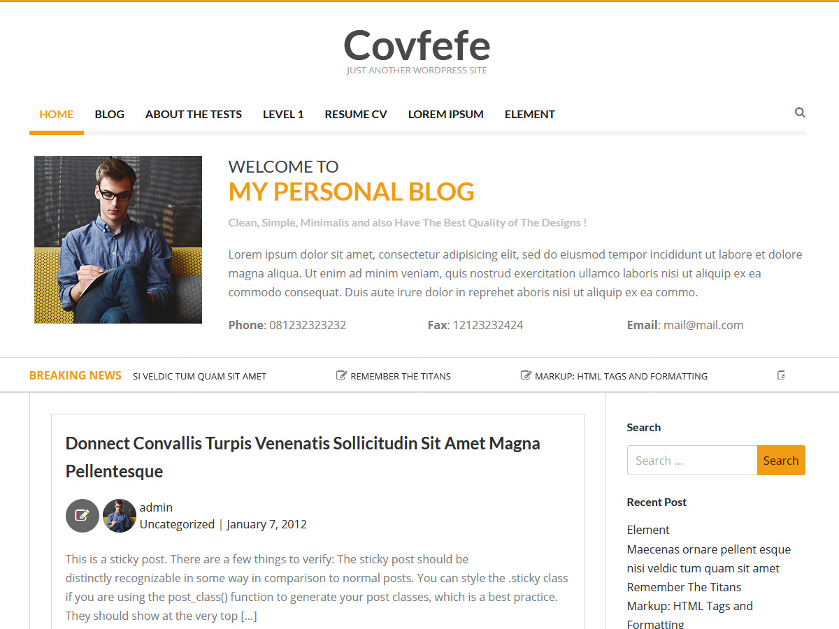 Covfefe theme screenshot