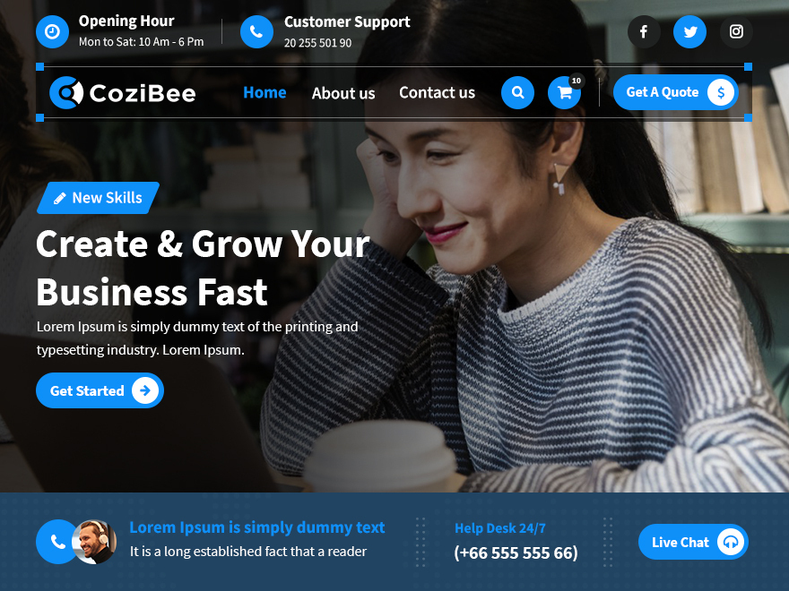 CoziBee theme screenshot