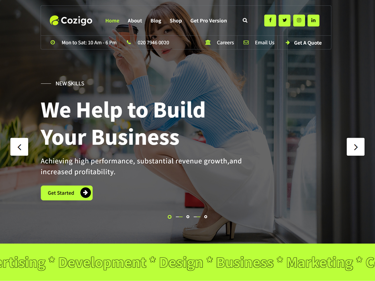 Cozigo theme screenshot