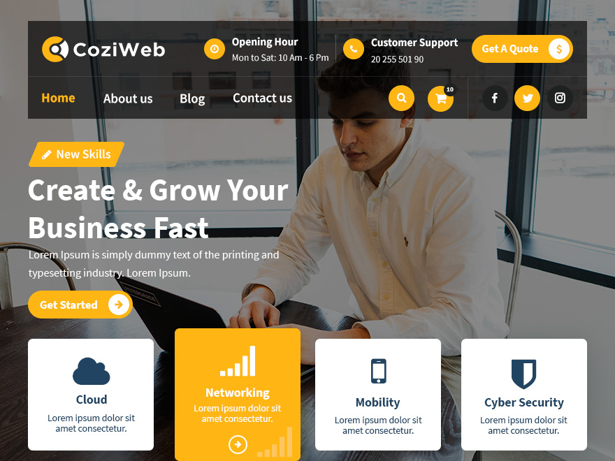CoziWeb theme screenshot