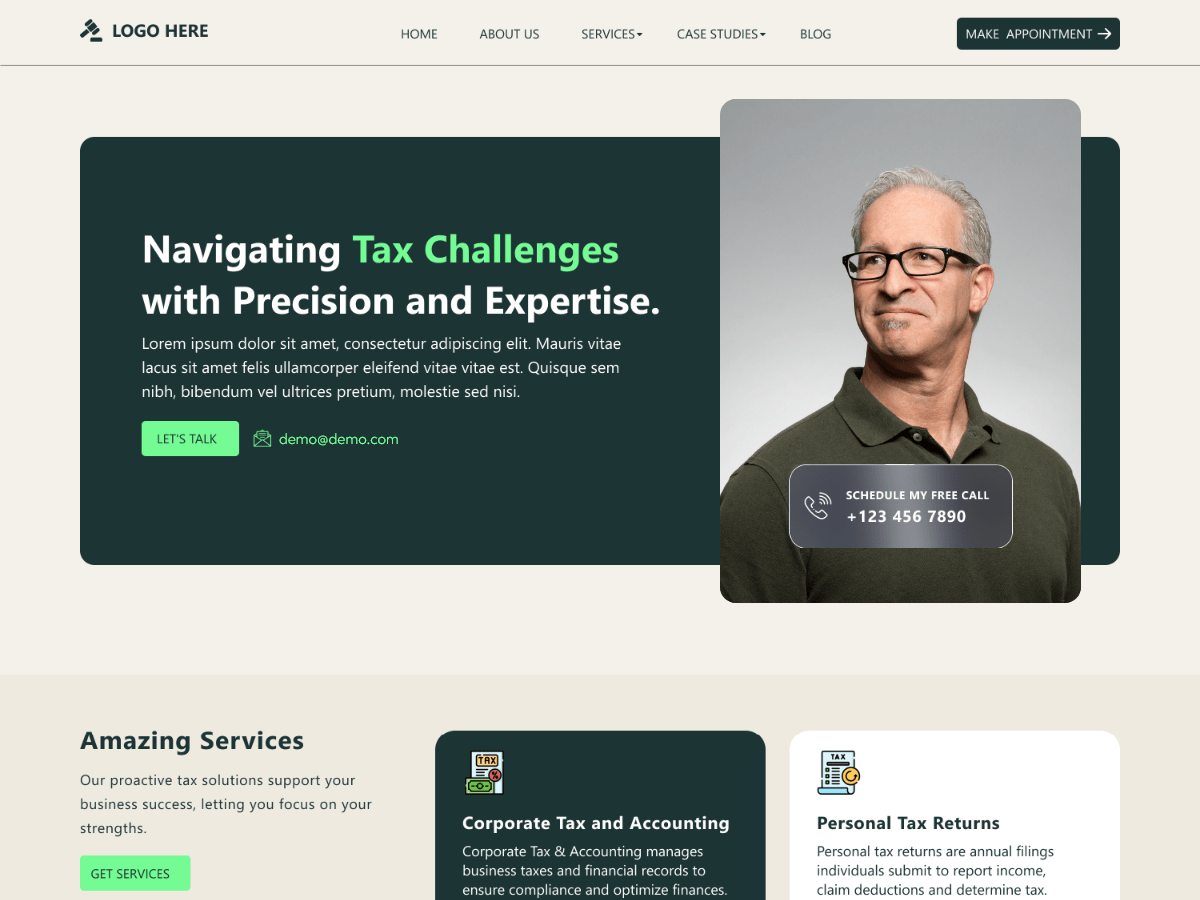 Cpa Accountant theme screenshot