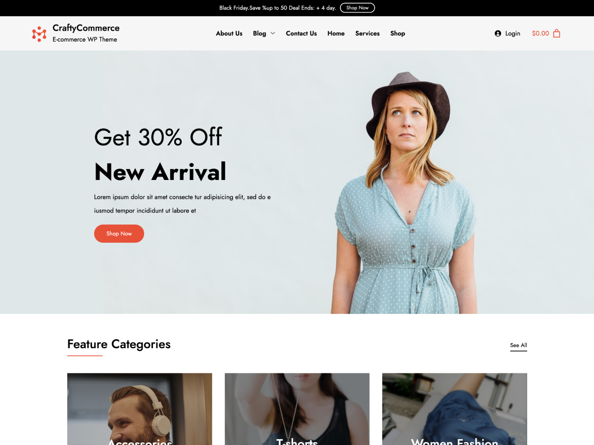 CraftyCommerce theme screenshot