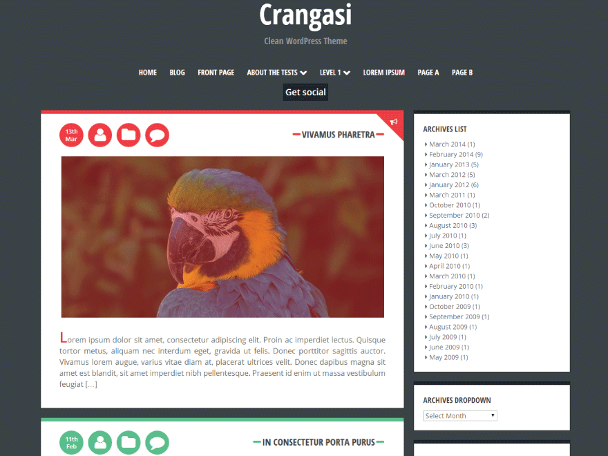 Crangasi theme screenshot