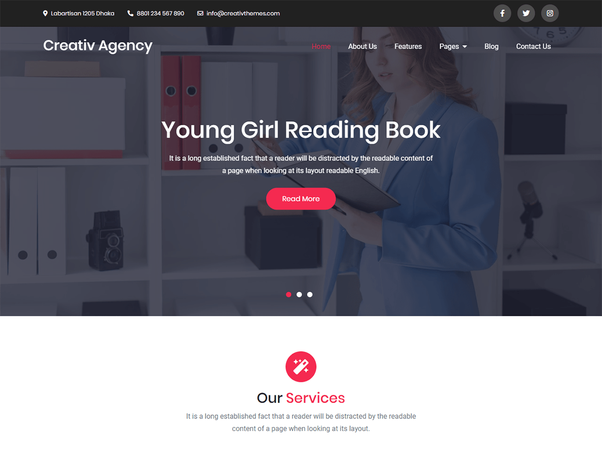 Creativ Agency theme screenshot