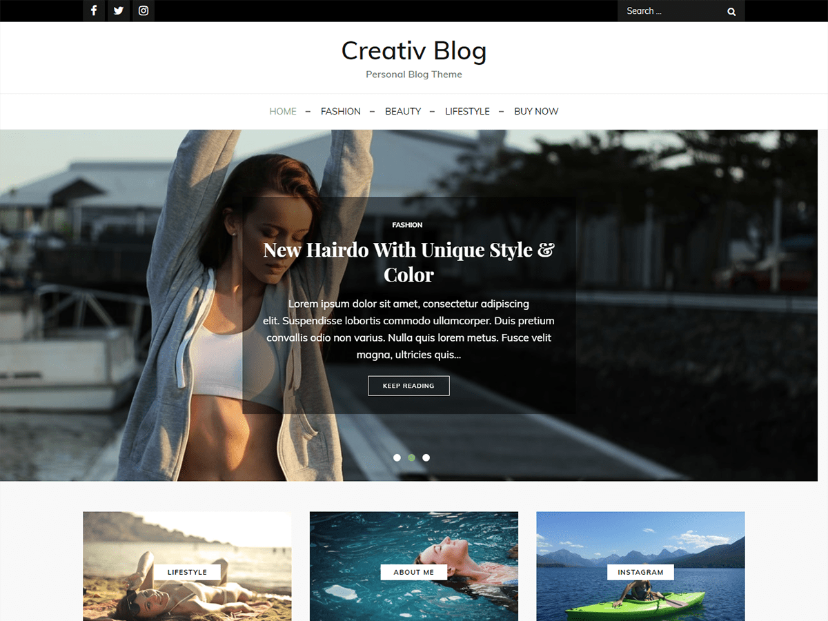 Creativ Blog theme screenshot