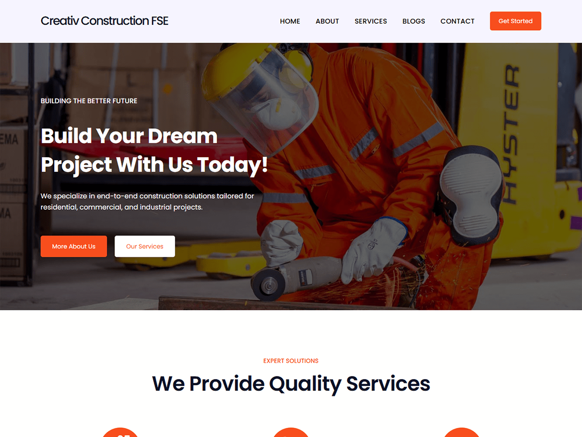 Creativ Construction FSE theme screenshot