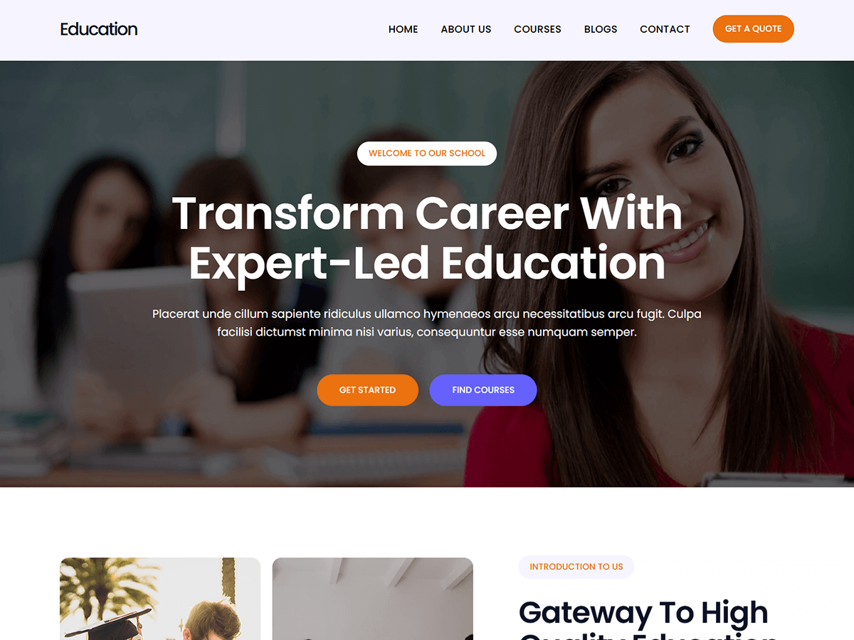 Creativ Education FSE theme screenshot