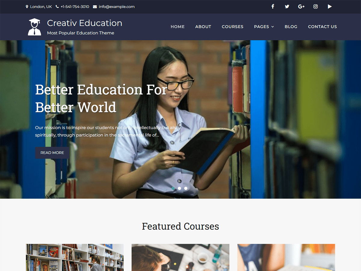 Creativ Education theme screenshot