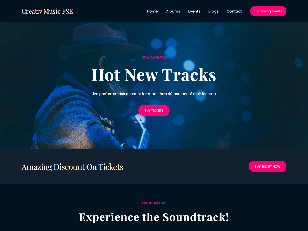 Creativ Music FSE theme screenshot
