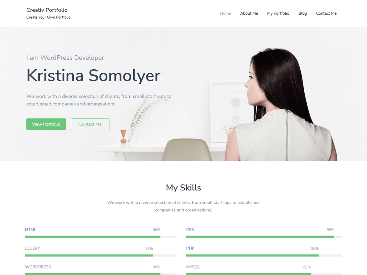 Creativ Portfolio theme screenshot