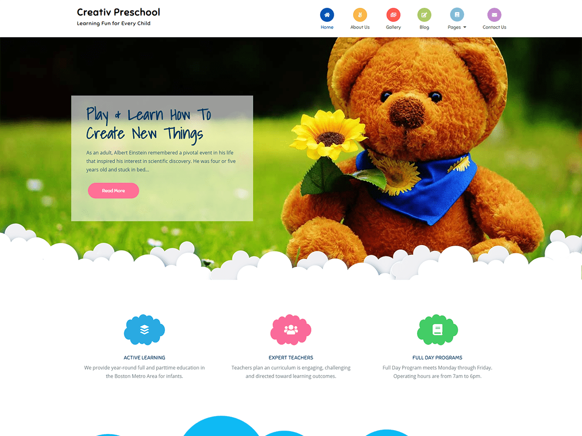Creativ Preschool theme screenshot