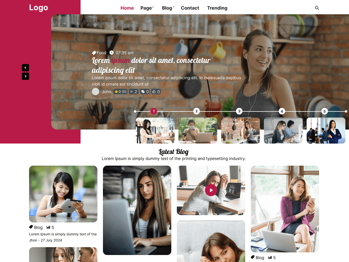 Creative Blog Writer theme screenshot