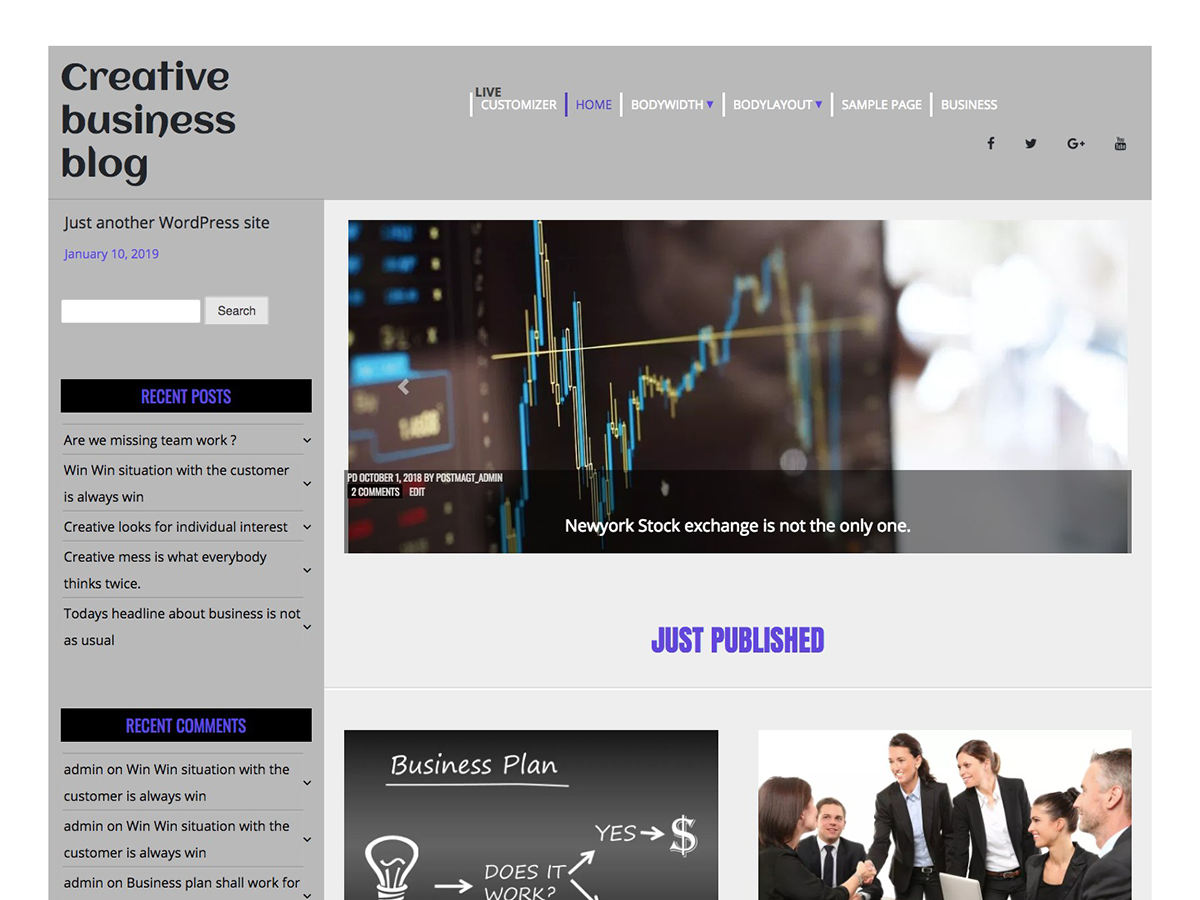 Creative Business Blog theme screenshot