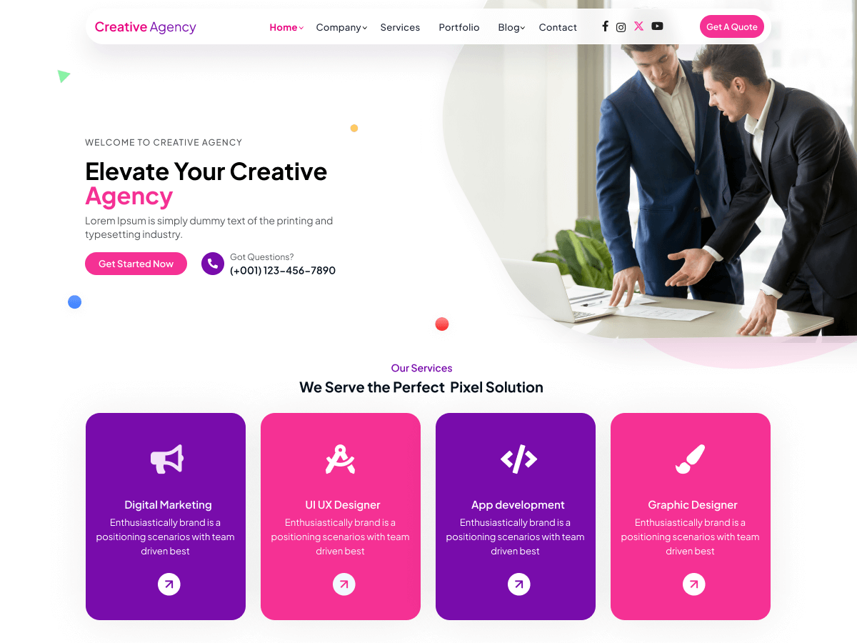 Creative Design Agency theme screenshot
