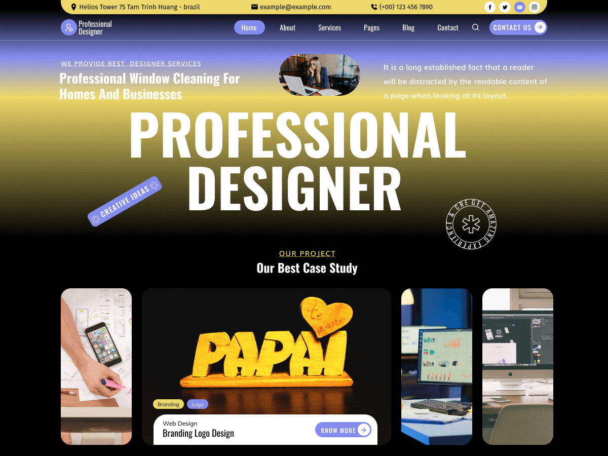 Creative Designer theme screenshot