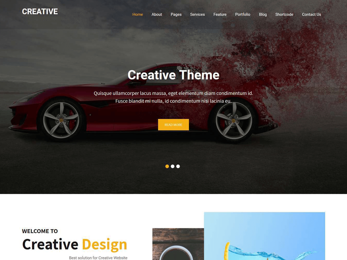 Creative Lite theme screenshot