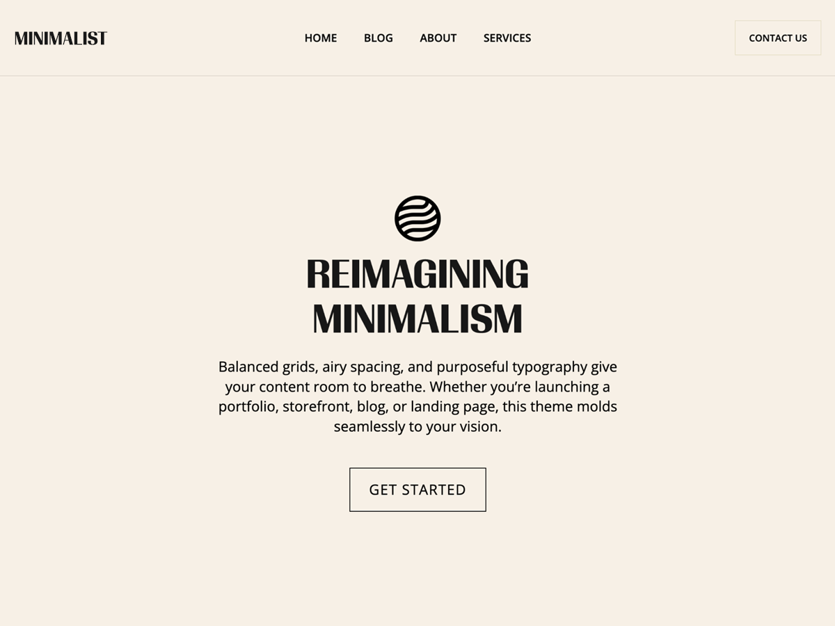 Creative Minimalist theme screenshot