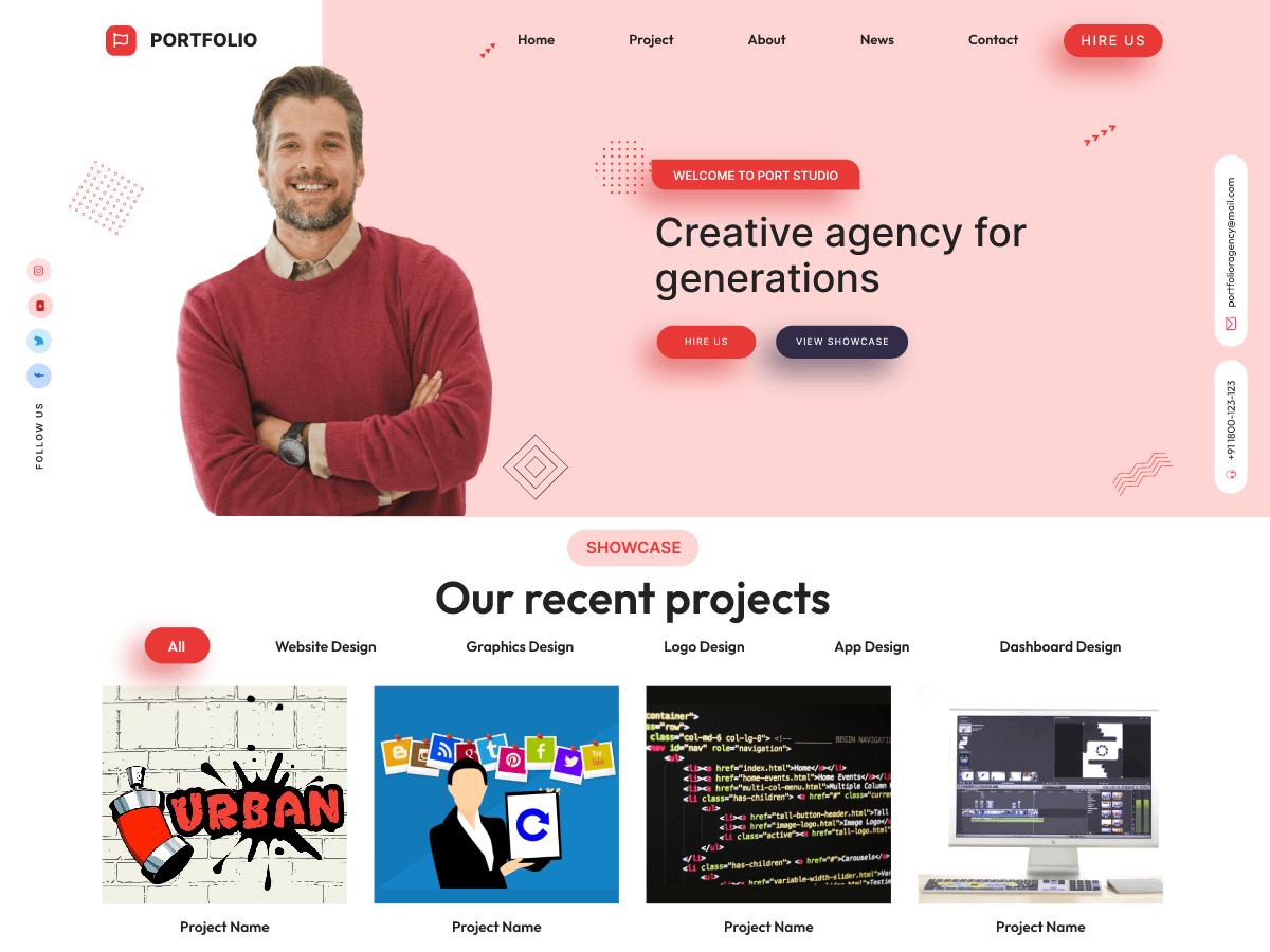 Creative Portfolio Lite theme screenshot