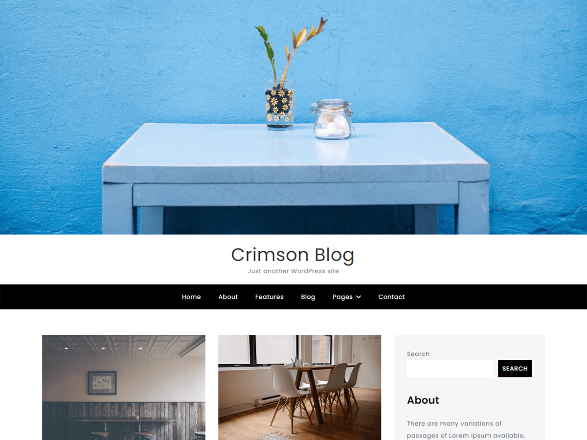 Crimson Blog theme screenshot