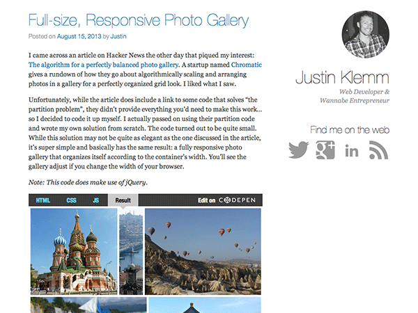 Crisp Persona theme screenshot