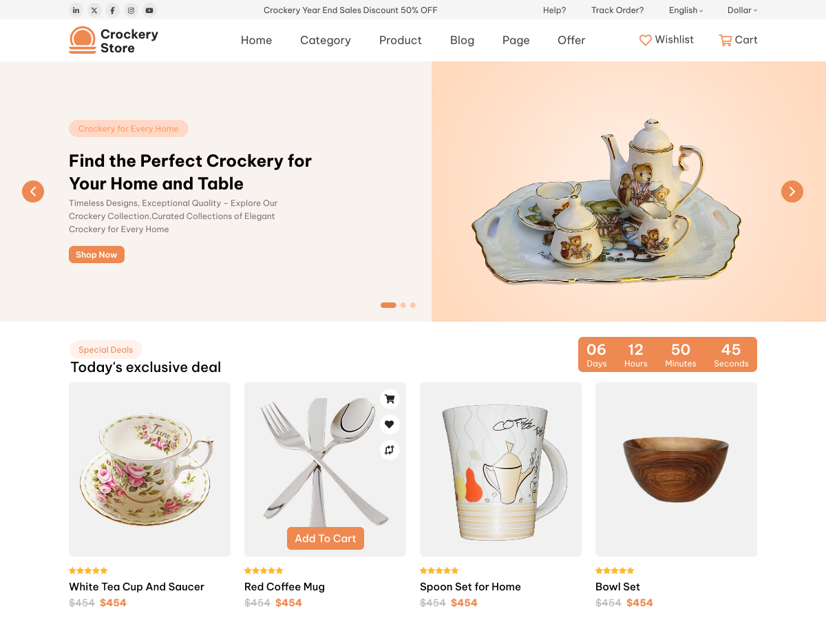 Crockery Store theme screenshot