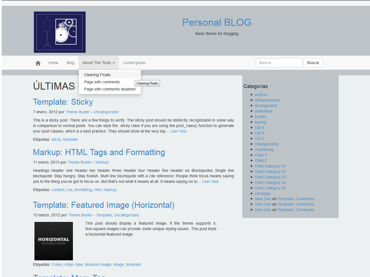 Cronista theme screenshot