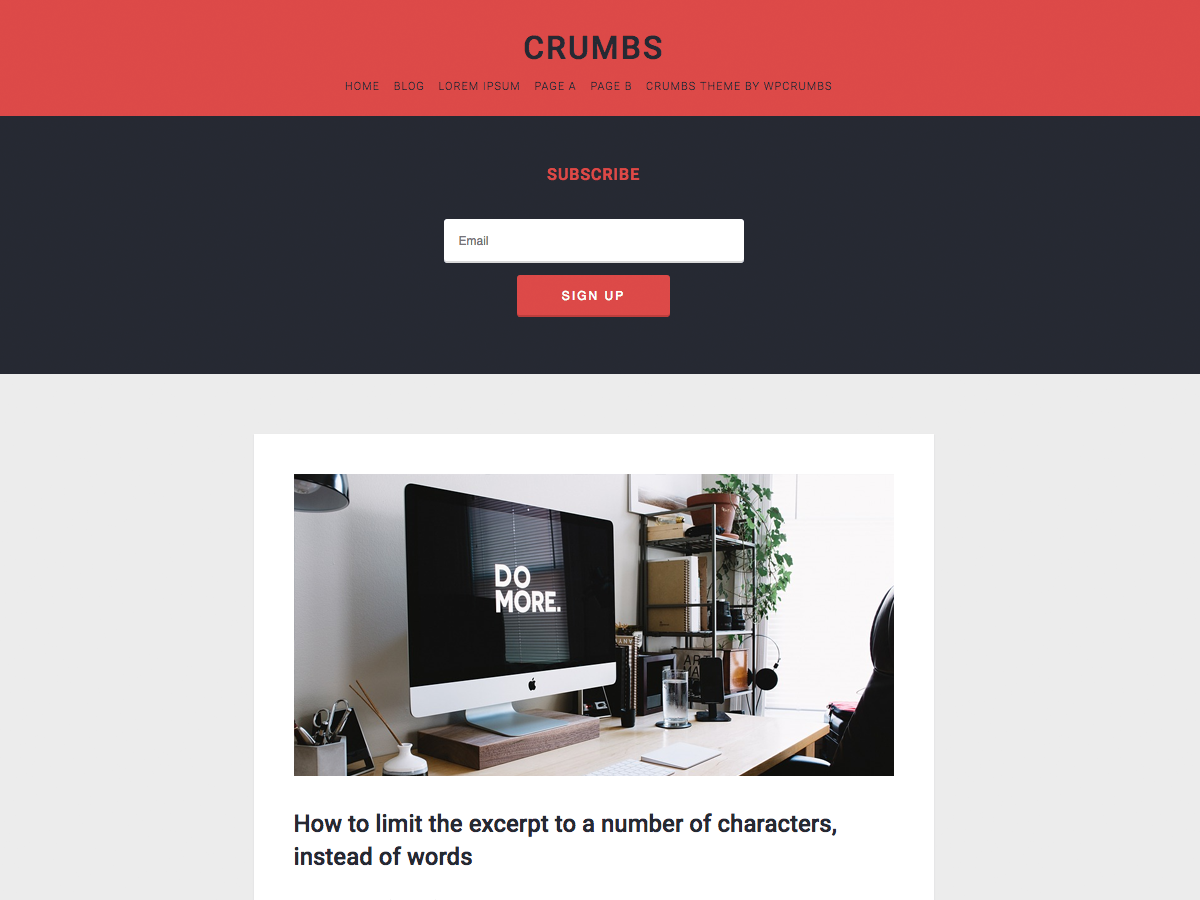 Crumbs theme screenshot