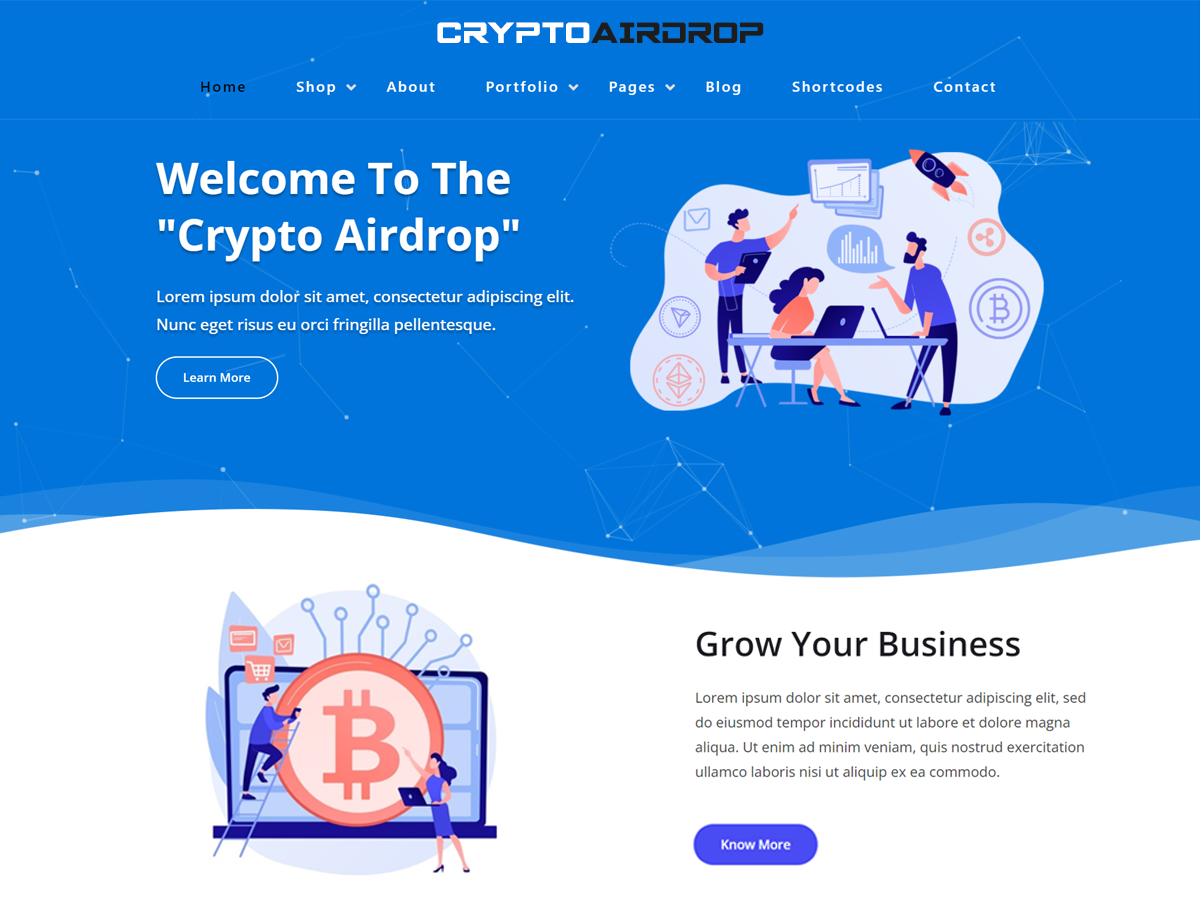 Crypto AirDrop theme screenshot